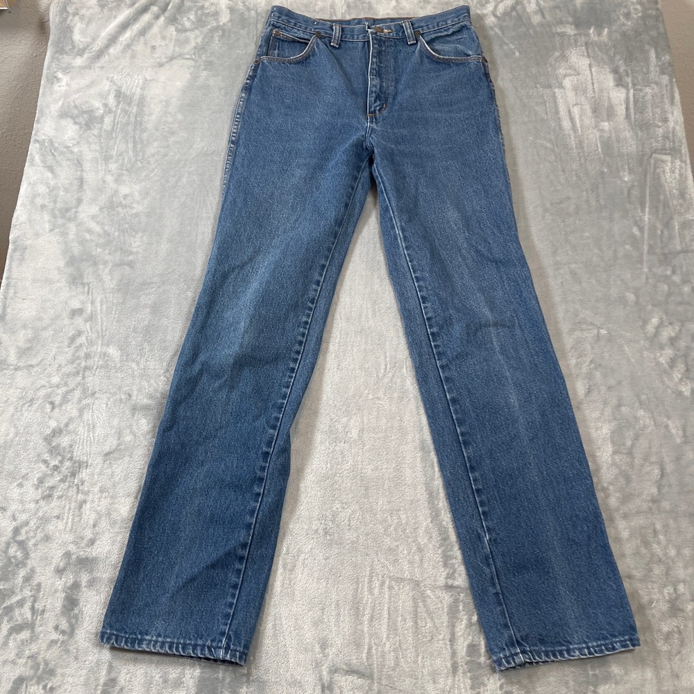 Wrangler Women's Jeans 30x30 Vintage High Waisted Straight Leg Blue Made in USA